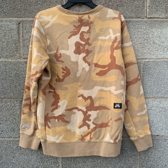 Nike SB Icon Desert Camo Crew Neck Sweatshirt Skate AT9768-248 Men's Size Small - Picture 7 of 12